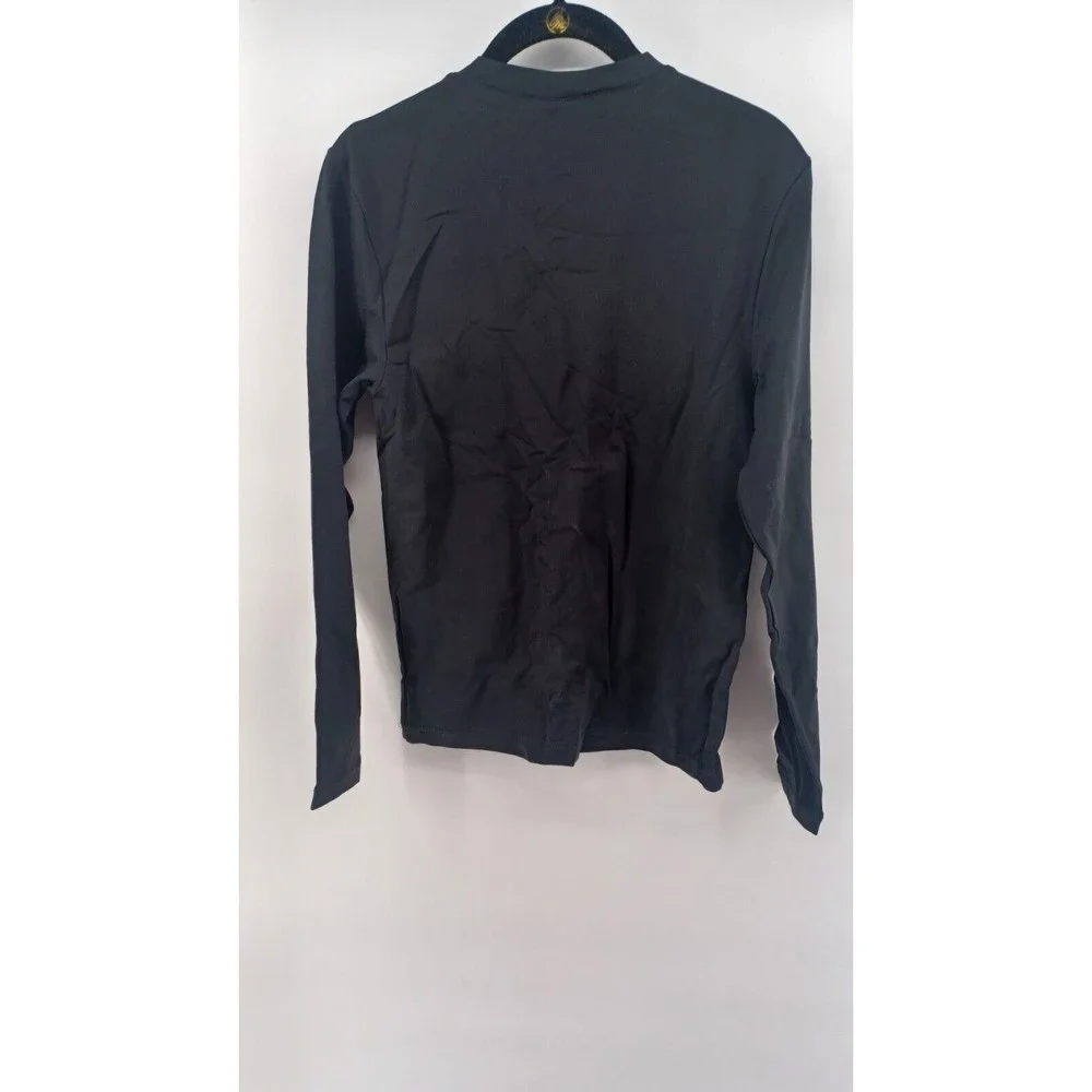Harley Davidson T-Shirt Women’s Small Black Long Sleeve V-Neck Biker Cool Light - Picture 2 of 7